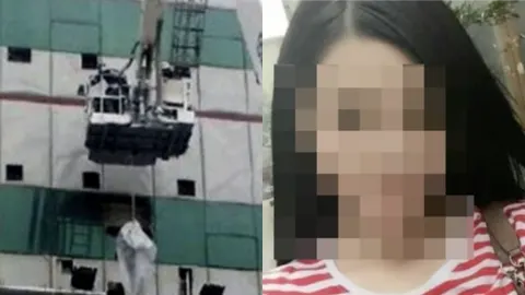 郑州二七广场墙缝女尸